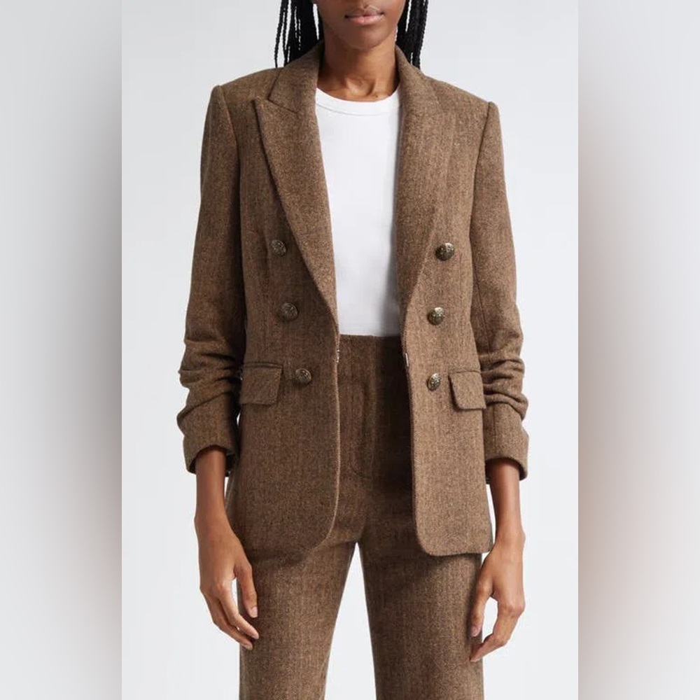 NWT $698 Veronica Beard Beacon Herringbone Dickey Jacket